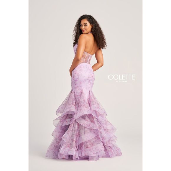 Purple Colette By Mon Cheri Size 4 Mermaid dress - Picture 2 of 2